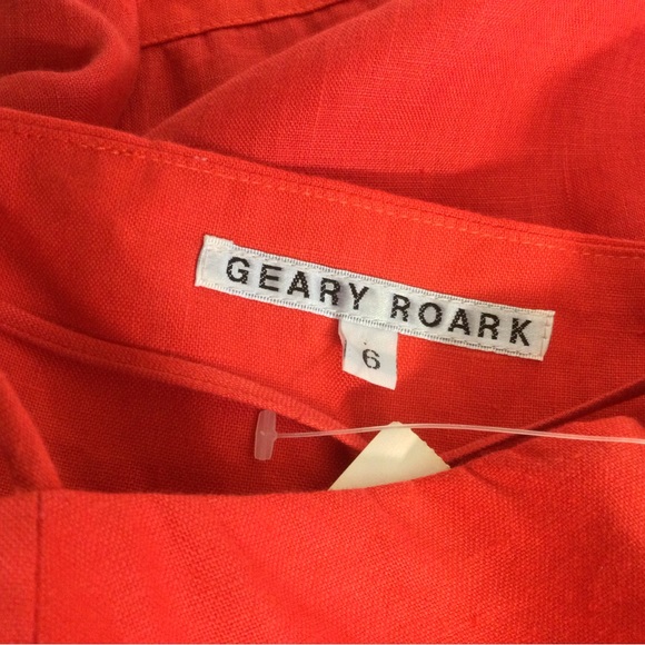 Geary Roark Linen Mini Dress Size 6 Colorblock Sleeveless Women Preppy - Picture 8 of 15